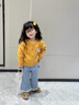 班喜迪兒童毛衣春裝2026新款洋氣女寶寶針織開(kāi)衫女童春秋季外套男童春款 黃色 90 曬單實(shí)拍圖