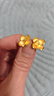 金至尊（3DG Jewellery）清雅茉莉黃金耳飾層疊花瓣足金耳環(huán)耳釘女新年禮物計價(jià) 金重4.88克(配珠寶禮盒) 曬單實(shí)拍圖