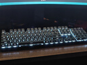 惠普（HP）機械鍵盤(pán) 辦公電競游戲專(zhuān)用有線(xiàn) 臺式機筆記本電腦 側刻漸變霧霾灰白光茶軸 104鍵 曬單實(shí)拍圖