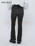 moussy 新品磨白磨破修身微喇褲線(xiàn)條牛仔褲028HAA12-1261 020黑色 XS 10024/XS 曬單實(shí)拍圖
