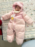 巴拉巴拉童裝嬰兒連體衣羽絨服假兩件寶寶衣服冬裝外出男童女童保暖厚時(shí)尚 曬單實(shí)拍圖