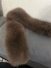 新款仿狐貍毛圍巾保暖加厚雙面毛絨冬季圍脖加寬經(jīng)典款時(shí)尚大毛領(lǐng) 咖色 曬單實(shí)拍圖