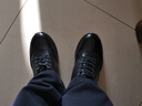 百麗高幫休閑皮鞋男冬新款牛皮厚底增高商務(wù)運動(dòng)鞋A2220DD5 黑色-絨里 39 (245mm) 曬單實(shí)拍圖