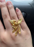 老鳳祥黃金戒指女999足金鳳舞九天鳳凰結婚嫁鳳戒三金情人節禮物送老婆 足金鳳舞九天戒指【典藏禮盒】 小版金重約9g 曬單實(shí)拍圖