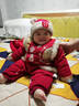 G.duck過(guò)年拜年服嬰兒冬裝連體衣新中式馬甲寶寶喜慶禮服周歲套裝漢服冬 平安喜樂(lè )馬甲+紅色連體衣+帽子 90cm 90 *建議22-26斤左右* 曬單實(shí)拍圖
