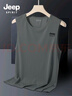 JEEP SPIRIT吉普背心男士夏季休閑透氣速干無(wú)袖T恤寬松彈力涼感運動(dòng)健身坎肩 曬單實(shí)拍圖