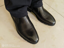 金利來(lái)男靴冬季加絨棉皮鞋新款高幫頭層牛皮商務(wù)保暖靴子 黑色 44 曬單實(shí)拍圖