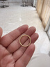解放碑金店黃金9999戒指 足金三生三世金戒指 細款素圈光面磨砂情侶金對戒 足金三生三世戒指 1.377g 圈號10 【光面款】 曬單實(shí)拍圖