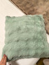 兔毛泡泡絨抱枕沙發(fā)高級感客廳靠枕辦公室靠背秋冬季床頭靠墊 兔毛絨-抹茶綠 45cm*45cm 枕套 +枕芯 曬單實(shí)拍圖