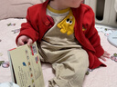 嘟嘟家兒童毛衣開(kāi)衫純棉秋冬寶寶外套新年紅色男童針織衫女童上衣童裝秋 紅色 100 曬單實(shí)拍圖