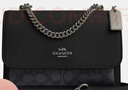 蔻馳（COACH）klare 17 女士新款印花單肩斜挎小方包風(fēng)琴送女生禮物 黑灰色CV978QBMI5 禮物 曬單實(shí)拍圖