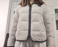坦博爾輕薄羽絨服女短款翻領(lǐng)寬松舒適襯衫式女士外套330226D 夏云灰155 曬單實(shí)拍圖