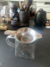 公道杯加厚玻璃耐熱透明泡茶過(guò)濾功夫茶具配件茶海分茶器茶漏套裝 340ml四方公道杯+帶把茶漏+底座 曬單實(shí)拍圖