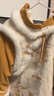 萌乎碧瑤 漢服女童秋冬加厚新中式旗袍拜年服新年服 黃色旗袍 120 曬單實(shí)拍圖