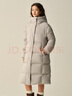 ELAND衣戀羽絨服女中長(cháng)款直筒連帽鵝絨保暖外套2025冬季新款 淺灰色(16)L/Grey S /160 曬單實(shí)拍圖