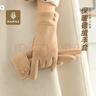 法派德絨手套女士春秋戶(hù)外騎行開(kāi)車(chē)韓版可愛(ài)加絨冬季保暖手套 卡其色 曬單實(shí)拍圖