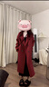 GARNUO紅色雙面羊毛大衣女中長(cháng)款2026秋冬新款韓系小個(gè)子高級感毛呢外套 紅色 S 【85-110斤】 曬單實(shí)拍圖