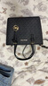 MICHAEL KORS 女士小號單肩手提托特包 送女友情人節禮物 黑色印花35T9GTVT0B BLACK 曬單實(shí)拍圖