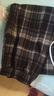 左西女童加絨褲子冬款保暖2025新款兒童復古格紋褲闊腿褲 咖棕格 160 曬單實(shí)拍圖