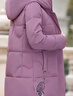鴨鴨（YAYA）媽媽羽絨服女冬中年女款中老年女裝冬裝洋氣短款連帽加厚時(shí)尚外套 曬單實(shí)拍圖