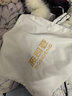 波司登（BOSIDENG）極寒羽絨服鵝絨女款短款連帽大毛領(lǐng)時(shí)尚百搭加厚新國標外套 【店長(cháng)推薦】冰花白9BM1 XS 155/80A 體重約110以?xún)?曬單實(shí)拍圖