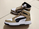 彪馬PUMA經(jīng)典復古籃球風(fēng)熊貓配色中幫板鞋男女REBOUND MID369573 曬單實(shí)拍圖