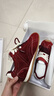 百麗酥心糖女鞋復古歪頭德訓阿甘鞋休閑鞋JD011CM5 紅色 36 曬單實(shí)拍圖