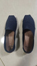 快樂(lè )瑪麗（J&M）休閑鞋男士老北京布鞋平底百搭單鞋懶人一腳蹬帆布鞋 深藍色 42  曬單實(shí)拍圖
