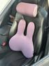 西諾思（H.nos）西諾思汽車(chē)腰靠頭枕套裝護腰托車(chē)載久坐女司機用靠背墊 套裝紫色 曬單實(shí)拍圖
