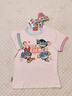 BJHG飛天小女警聯(lián)名 不計后果復古卡通正肩t恤女款夏潮牌新款舒適短袖 花束粉 XL 曬單實(shí)拍圖