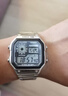 卡西歐（CASIO）手表小方塊 休閑鋼帶防水小銀表AE1200學(xué)生男士手表電子表日韓表 AE-1200WHD-1AVDF 曬單實(shí)拍圖