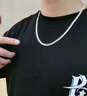 老鳳祥銀項鏈925銀男士古巴銀馬鞭鏈實(shí)心鏈子七夕送男友生日禮物 馬鞭鏈 約34g 曬單實(shí)拍圖