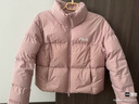 FILA 楊冪同款|斐樂(lè )官方女裝羽絨服2025冬季新款時(shí)尚舒適保暖短款外套 灰藕粉-PK M 165/84A/M 曬單實(shí)拍圖