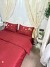 Lady Laura富安娜出品100Pro長(cháng)絨棉純棉四件套全棉被套床單本命年床上用品 馬上暴富-紅色【贈送馬年抱枕一個(gè)】 床單款 1.5m四件套 曬單實(shí)拍圖