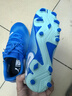 彪馬（PUMA）FG/AG長(cháng)釘飛盤(pán)足球鞋兒童款天然草坪釘鞋FUTURE 7 107949 超量藍-薄荷綠-白-01 33 曬單實(shí)拍圖