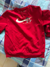 NIKE3BRAND 耐克男女童加絨紅色拜年服衛衣卡通圖案兒童保暖親膚上衣 曬單實(shí)拍圖