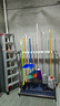 雅高拖把架落地式移動(dòng)不銹鋼放掃把掛架清潔工具收納掛拖把車(chē)10拖12鉤 曬單實(shí)拍圖