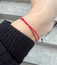 戚小米紅手繩極細紅繩女本命年馬年紅色手繩男款情侶禮物腳鏈編織繩手鏈 本命年手繩【可調節大小】 曬單實(shí)拍圖
