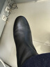 Bata時(shí)裝靴女2025冬商場(chǎng)新款百搭軟底羊皮通勤粗跟短筒靴AGW40DD5 黑色-單里 39 曬單實(shí)拍圖