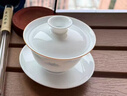 景德鎮（jdz）陶瓷新款白瓷功夫茶具套裝蓋碗品茗茶杯整套帶茶盤(pán)高檔送長(cháng)輩禮物 又見(jiàn)青山單蓋碗 1件 曬單實(shí)拍圖