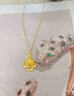 老鳳祥水滴蓮花黃金吊墜女款高級感足金項鏈節日生日禮物送媽媽婆婆長(cháng)輩 水滴蓮花吊墜【配S925銀鏈】約0.3g 曬單實(shí)拍圖