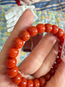 石玥珠寶收藏級9x8mm涼山南紅瑪瑙手串轉運珠本命年手鏈男女士款禮物 曬單實(shí)拍圖