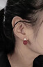 伊燦安可拉紅色鋯石仿珍珠耳釘女2025新款爆款輕奢耳環(huán)時(shí)尚高級感耳飾 安可拉紅色鋯石珍珠耳釘女 曬單實(shí)拍圖