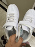 特步童鞋兒童空一校園百搭小白鞋學(xué)生板鞋 新白色 36 曬單實(shí)拍圖