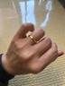 明牌珠寶婦女節黃金戒指男女款足金古法平安無(wú)事戒素圈對戒AFM0156工費150 戒指 14號 約2.04克 曬單實(shí)拍圖