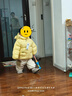 巴拉巴拉童裝兒童羽絨服寶寶男女童2025冬裝新款嬰兒外套保暖上衣泡芙羽絨 黃色小南瓜31004-白鴨絨 90 （充絨量71g 適合1-2歲） 曬單實(shí)拍圖