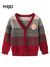 馬騎頓（MQD）男女款長(cháng)袖線(xiàn)衫秋冬款兒童針織衫毛衣 酒紅 130 曬單實(shí)拍圖