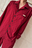 芬騰可安紅色睡衣男士春秋季2026年新款純棉薄款喜慶本命年柔軟秋冬家居服 WB86969 XL （建議125-150斤） 曬單實(shí)拍圖