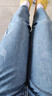 茵曼春夏季女裝2025流行百搭松緊高腰直筒牛仔褲子女士 淺牛仔 29 曬單實(shí)拍圖