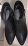 紅蜻蜓高跟短靴女2025秋冬新款女靴中年女士皮鞋保暖媽媽靴子WFC45005 黑色 36 曬單實(shí)拍圖